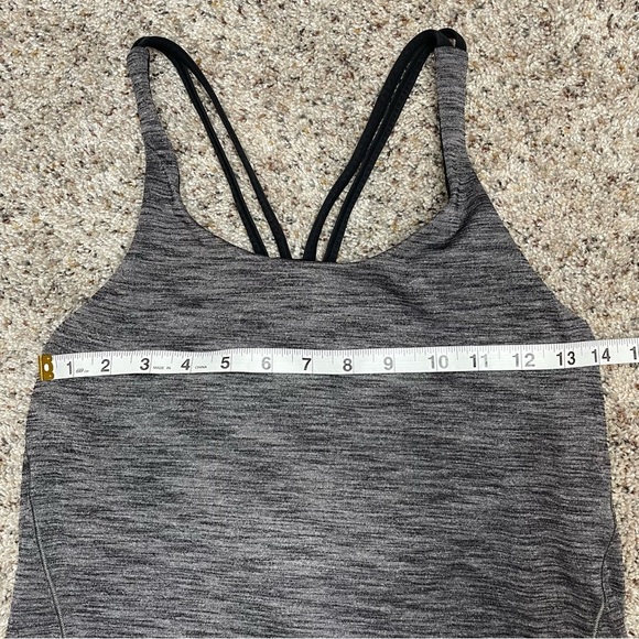 Lululemon Moment To Movement 2-In-1 Sports Bra Tank Heather Grey Black 4 W1BG0S - Picture 7 of 8
